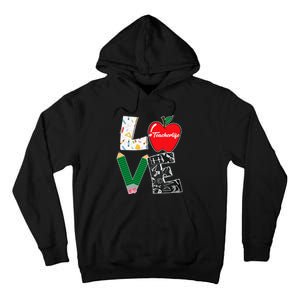 Cute Love Teaching Back to School I love Teacher Life Tall Hoodie