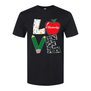 Cute Love Teaching Back to School I love Teacher Life Softstyle CVC T-Shirt