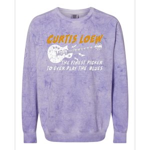 Curtis Loew The Finest Picker To Ever Play The Blues Colorblast Crewneck Sweatshirt