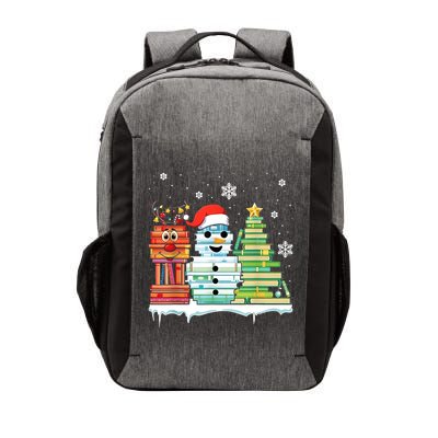 Christmas Library Tree Snoman Merry Bookmas Book Lover Xmas Vector Backpack
