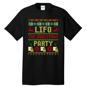 Cpa Lifo The Christmas Party Ugly Accountant Sweater Xmas Long Sleeve Tall T-Shirt