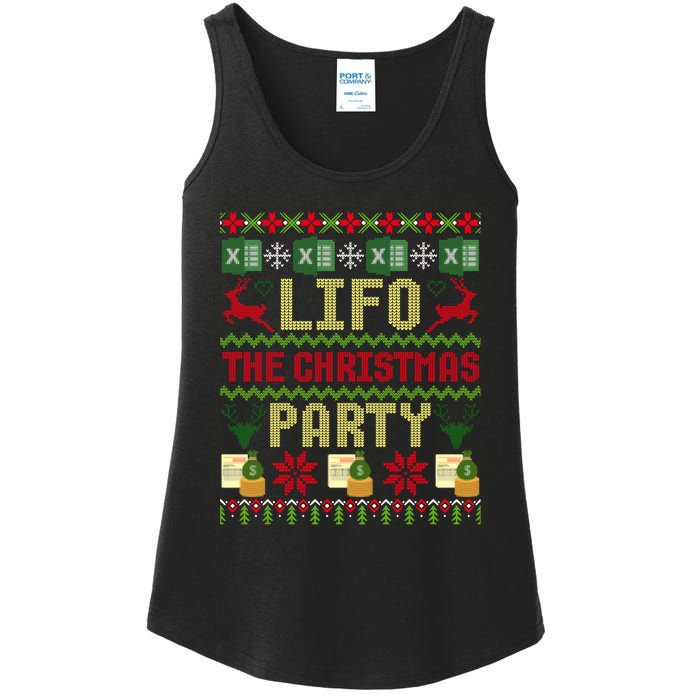 Cpa Lifo The Christmas Party Ugly Accountant Sweater Xmas Long Sleeve Ladies Essential Tank