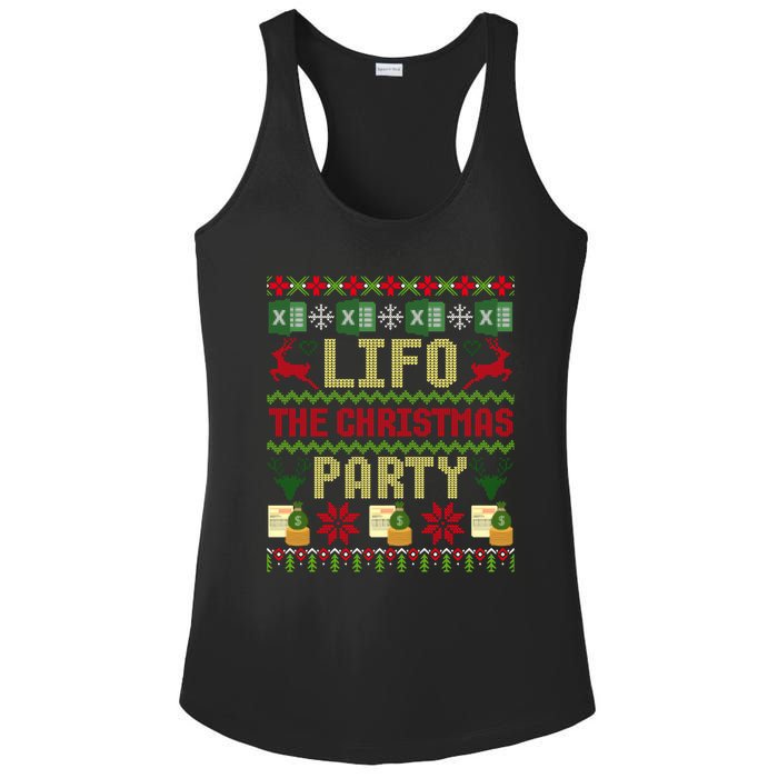 Cpa Lifo The Christmas Party Ugly Accountant Sweater Xmas Long Sleeve Ladies PosiCharge Competitor Racerback Tank