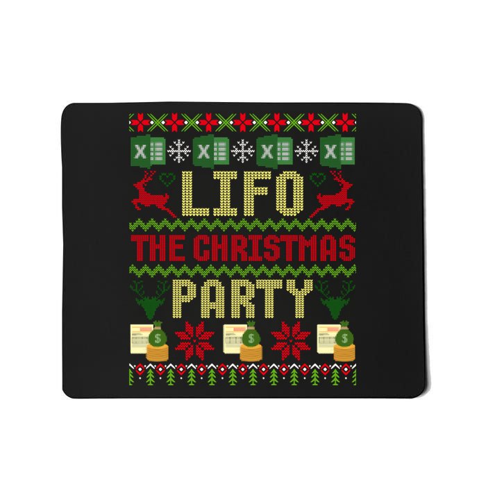 Cpa Lifo The Christmas Party Ugly Accountant Sweater Xmas Long Sleeve Mousepad