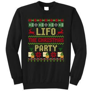 Cpa Lifo The Christmas Party Ugly Accountant Sweater Xmas Long Sleeve Tall Sweatshirt