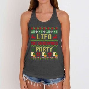 Cpa Lifo The Christmas Party Ugly Accountant Sweater Xmas Long Sleeve Women's Knotted Racerback Tank