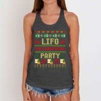 Cpa Lifo The Christmas Party Ugly Accountant Sweater Xmas Long Sleeve Women's Knotted Racerback Tank