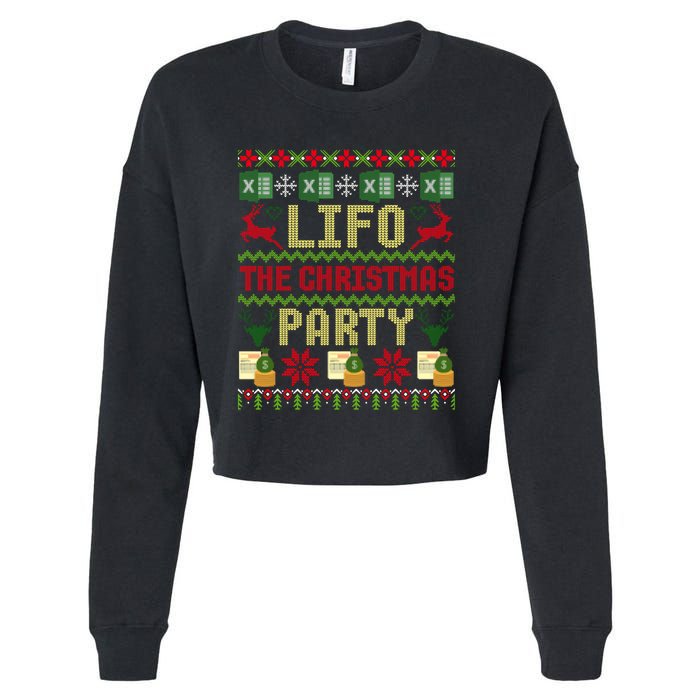 Cpa Lifo The Christmas Party Ugly Accountant Sweater Xmas Long Sleeve Cropped Pullover Crew