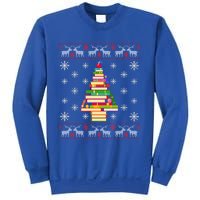 Christmas Library Tree Funny Funny Gift For Reading Book Lovers Gift Sweatshirt