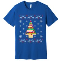 Christmas Library Tree Funny Funny Gift For Reading Book Lovers Gift Premium T-Shirt