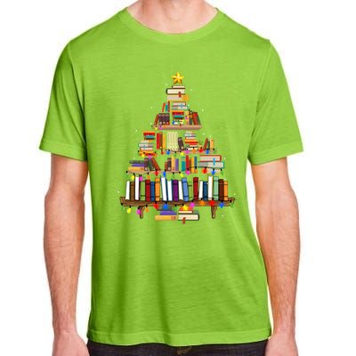 Christmas Library Tree Lights For Librarian And Book Lover Adult ChromaSoft Performance T-Shirt