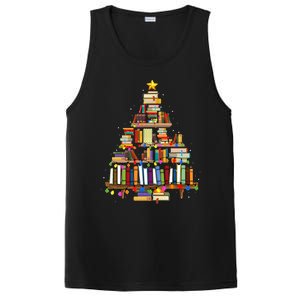 Christmas Library Tree Lights For Librarian And Book Lover PosiCharge Competitor Tank