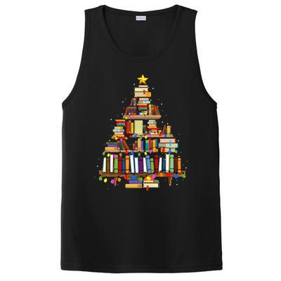 Christmas Library Tree Lights For Librarian And Book Lover PosiCharge Competitor Tank