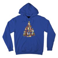 Christmas Library Tree Lights For Librarian And Book Lover Hoodie