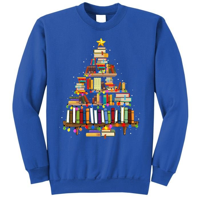 Christmas Library Tree Lights For Librarian And Book Lover Sweatshirt