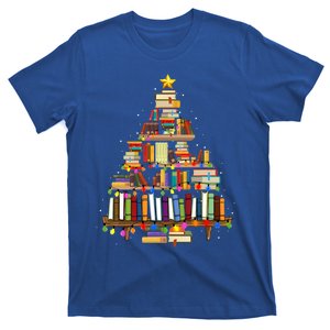 Christmas Library Tree Lights For Librarian And Book Lover T-Shirt