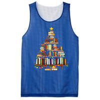 Christmas Library Tree Lights For Librarian And Book Lover Mesh Reversible Basketball Jersey Tank