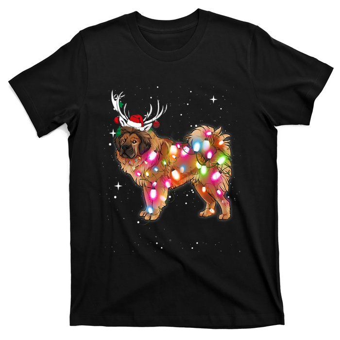 Christmas Lights Tibetan Mastiff Dog T-Shirt