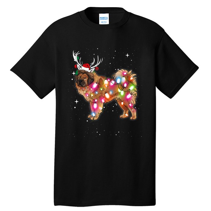 Christmas Lights Tibetan Mastiff Dog Tall T-Shirt