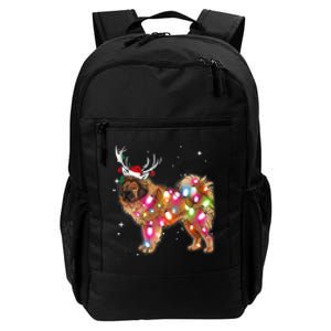 Christmas Lights Tibetan Mastiff Dog Daily Commute Backpack