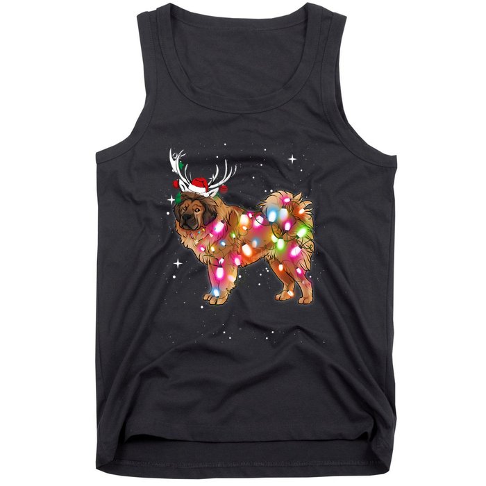 Christmas Lights Tibetan Mastiff Dog Tank Top