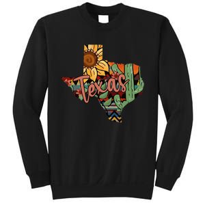 Cute Love Texas State Cactus Sunflower Sweatshirt