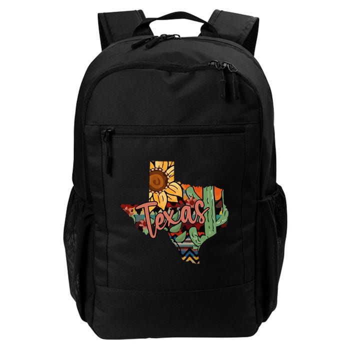 Cute Love Texas State Cactus Sunflower Daily Commute Backpack