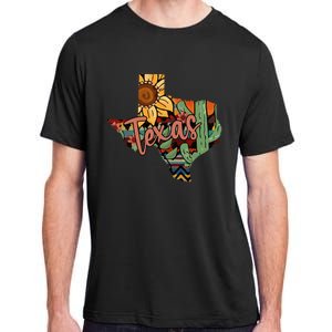 Cute Love Texas State Cactus Sunflower Adult ChromaSoft Performance T-Shirt