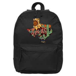 Cute Love Texas State Cactus Sunflower 16 in Basic Backpack