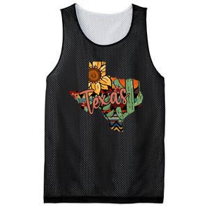 Cute Love Texas State Cactus Sunflower Mesh Reversible Basketball Jersey Tank