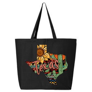 Cute Love Texas State Cactus Sunflower 25L Jumbo Tote