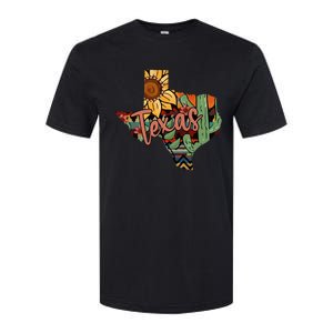 Cute Love Texas State Cactus Sunflower Softstyle CVC T-Shirt