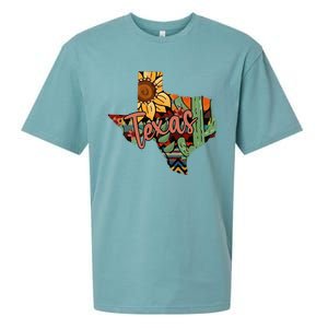 Cute Love Texas State Cactus Sunflower Sueded Cloud Jersey T-Shirt