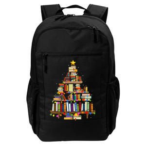 Christmas Library Tree Lights For Librarian And Book Lover  Daily Commute Backpack