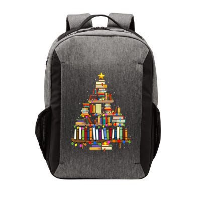 Christmas Library Tree Lights For Librarian And Book Lover  Vector Backpack