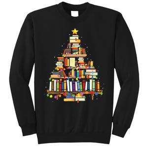 Christmas Library Tree Gift For Librarian And Book Lover Sweatshirt