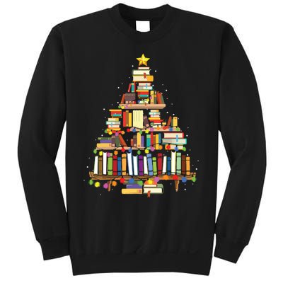 Christmas Library Tree Gift For Librarian And Book Lover Sweatshirt