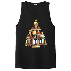 Christmas Library Tree Gift For Librarian And Book Lover PosiCharge Competitor Tank