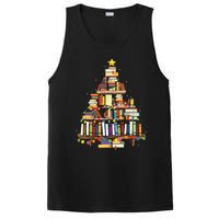 Christmas Library Tree Gift For Librarian And Book Lover PosiCharge Competitor Tank