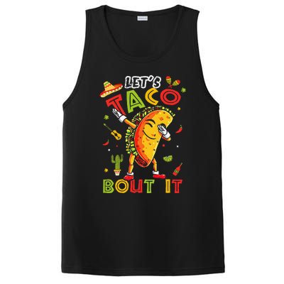 Cute LetS Taco Bout It Funny Mexican Taco Cinco De Mayo PosiCharge Competitor Tank