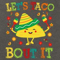 Cute Lets Taco Bout It Funny Mexican Taco Cotton Canvas Backpack