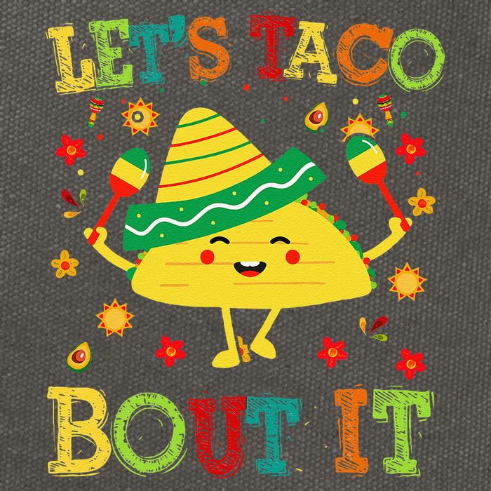 Cute Lets Taco Bout It Funny Mexican Taco Cotton Canvas Backpack