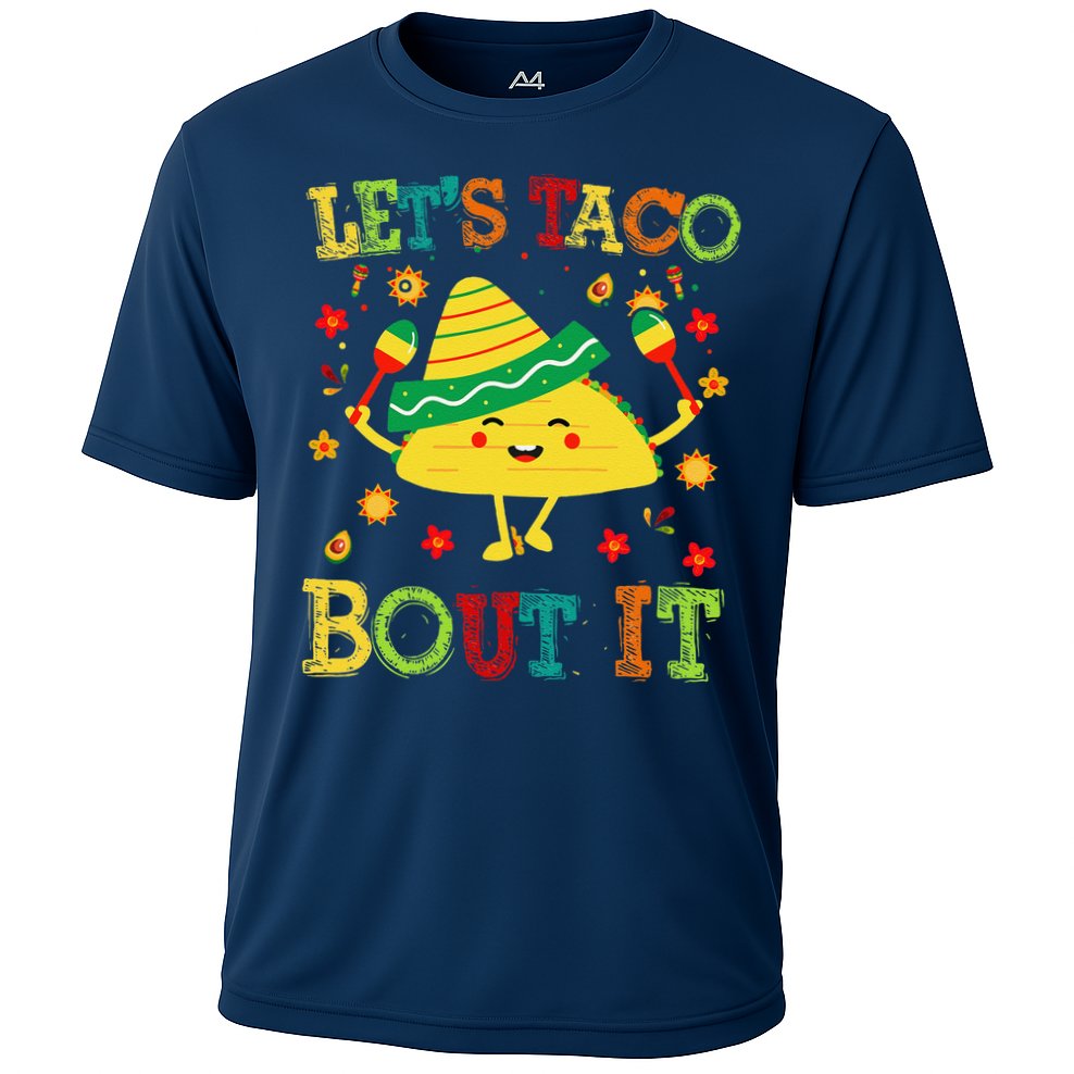 Cute Lets Taco Bout It Funny Mexican Taco Performance Shirt