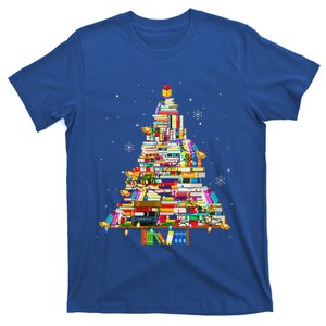 Christmas Library Tree Lights For Librarian And Book Lover T-Shirt