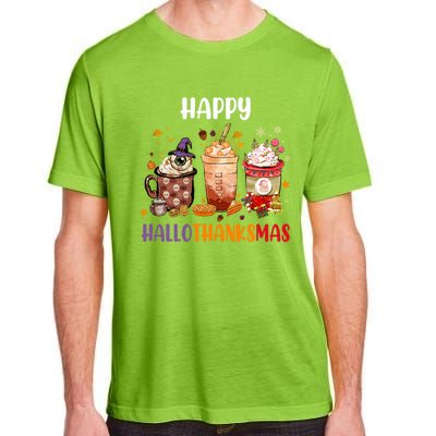 Coffee Latte Thankgiving Funny Happy Hallothanksmas Great Gift Adult ChromaSoft Performance T-Shirt