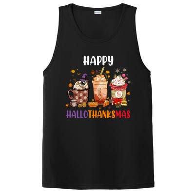 Coffee Latte Thankgiving Funny Happy Hallothanksmas Great Gift PosiCharge Competitor Tank