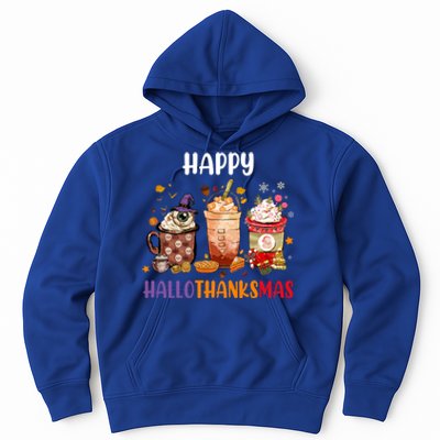 Coffee Latte Thankgiving Funny Happy Hallothanksmas Great Gift Hoodie