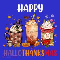 Coffee Latte Thankgiving Funny Happy Hallothanksmas Great Gift Kids T-Shirt