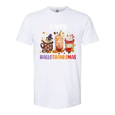 Coffee Latte Thankgiving Funny Happy Hallothanksmas Great Gift Softstyle® CVC T-Shirt