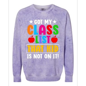 Class List That Kids Back To School Colorblast Crewneck Sweatshirt